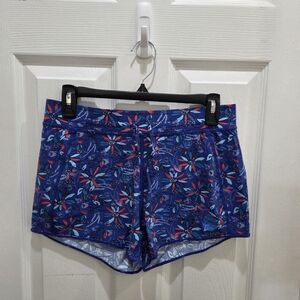 Stio Womens Water/Athletic Floral Blue Shorts